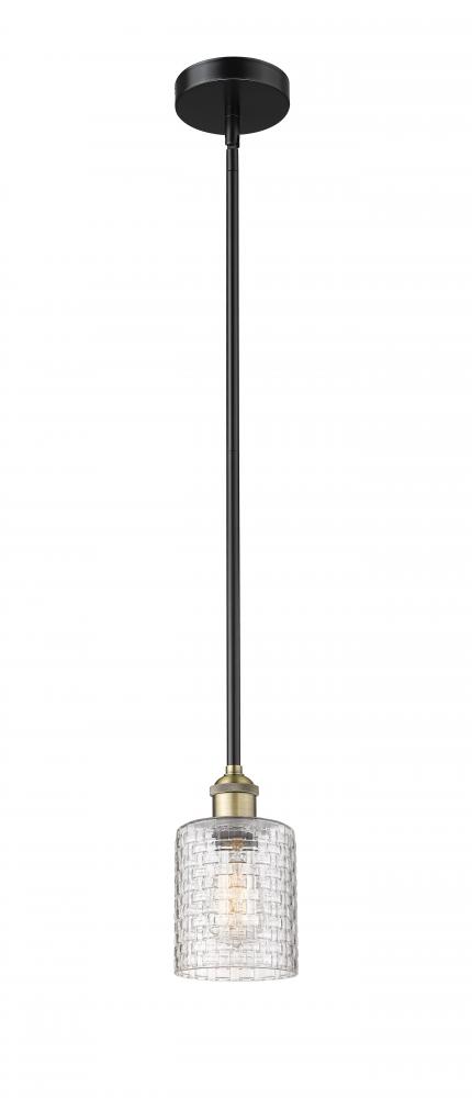 Cobbleskill - 1 Light - 5 inch - Black Antique Brass - Stem hung - Mini Pendant