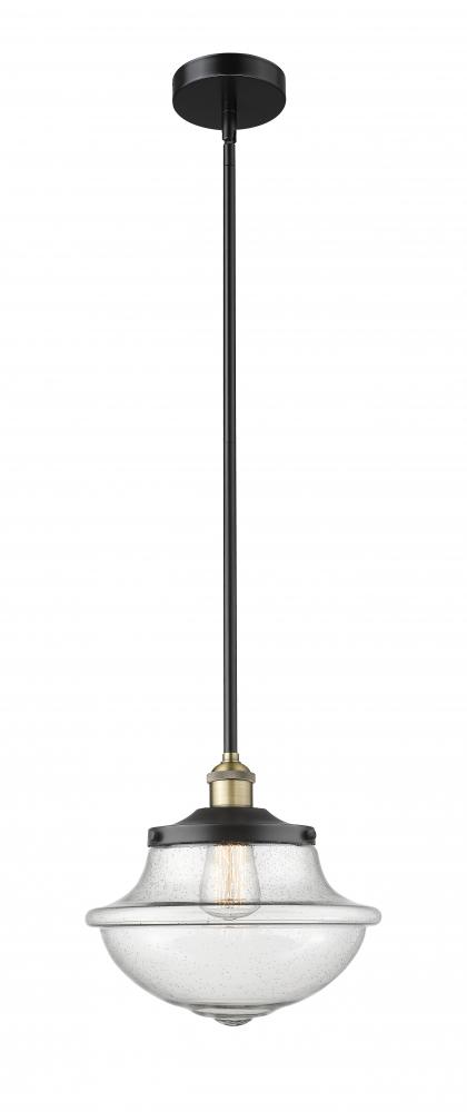 Oxford - 1 Light - 12 inch - Black Antique Brass - Stem hung - Mini Pendant