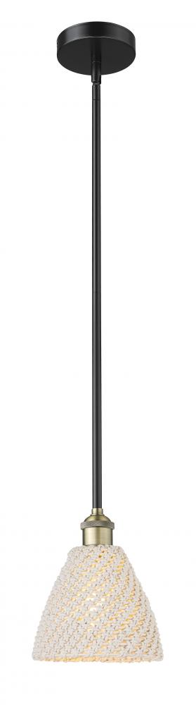 Bristol Natural - 1 Light - 6 inch - Black Antique Brass - Mini Pendant