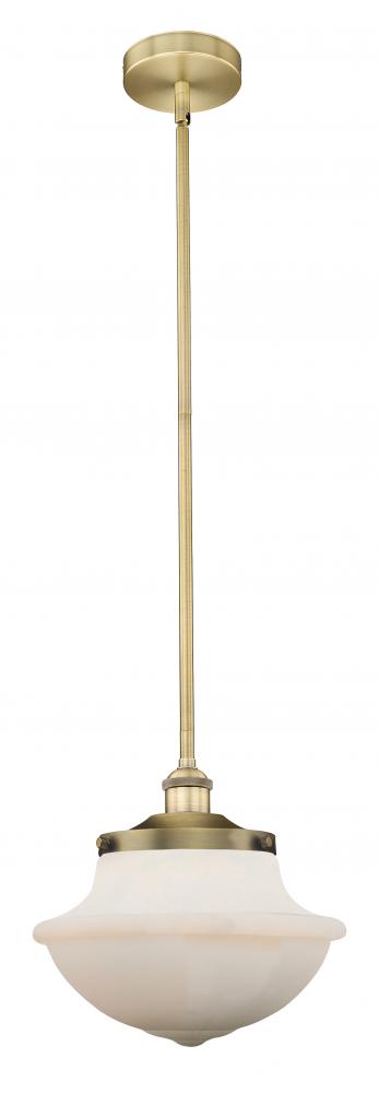 Oxford - 1 Light - 12 inch - Brushed Brass - Stem hung - Mini Pendant
