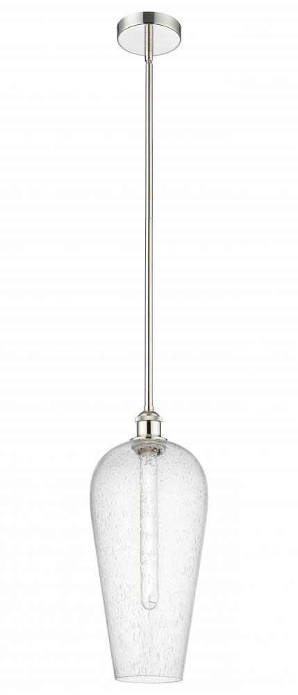 Chelsea - 1 Light - 8 inch - Polished Nickel - Stem hung - Mini Pendant