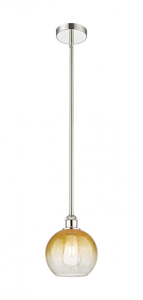 Brookhaven Globe - 1 Light - 8 inch - Polished Nickel - Stem hung - Mini Pendant