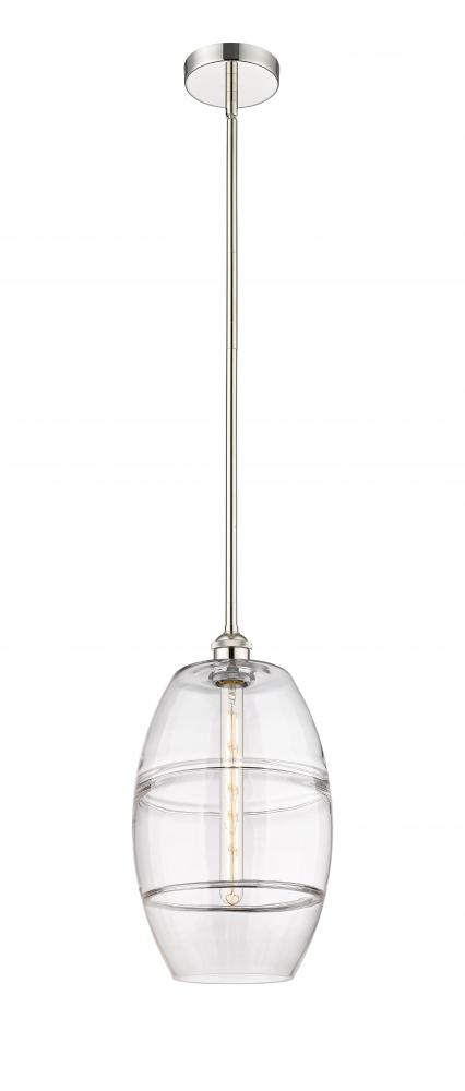 Vaz - 1 Light - 10 inch - Polished Nickel - Stem hung - Mini Pendant