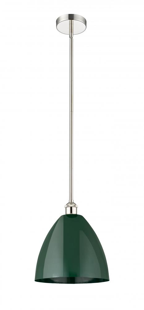 Plymouth - 1 Light - 12 inch - Polished Nickel - Cord hung - Mini Pendant