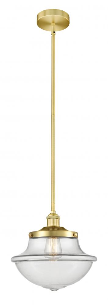 Oxford - 1 Light - 12 inch - Satin Gold - Stem hung - Mini Pendant
