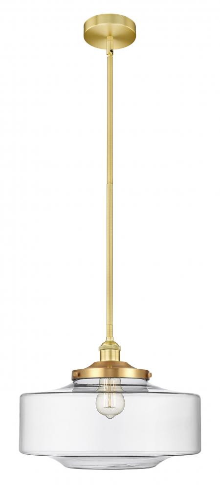 Bridgeton - 1 Light - 16 inch - Satin Gold - Stem Hung - Mini Pendant