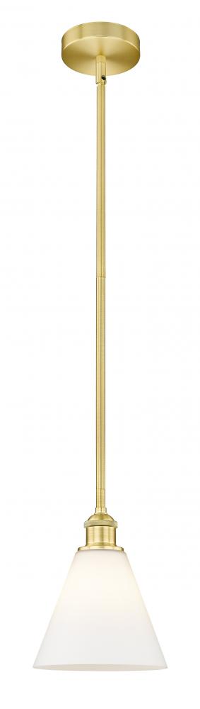 Berkshire - 1 Light - 8 inch - Satin Gold - Stem hung - Mini Pendant