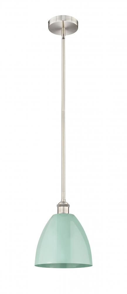 Plymouth - 1 Light - 9 inch - Brushed Satin Nickel - Stem hung - Mini Pendant