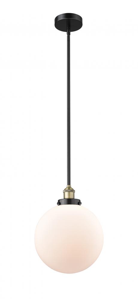 Beacon - 1 Light - 12 inch - Black Antique Brass - Stem hung - Mini Pendant