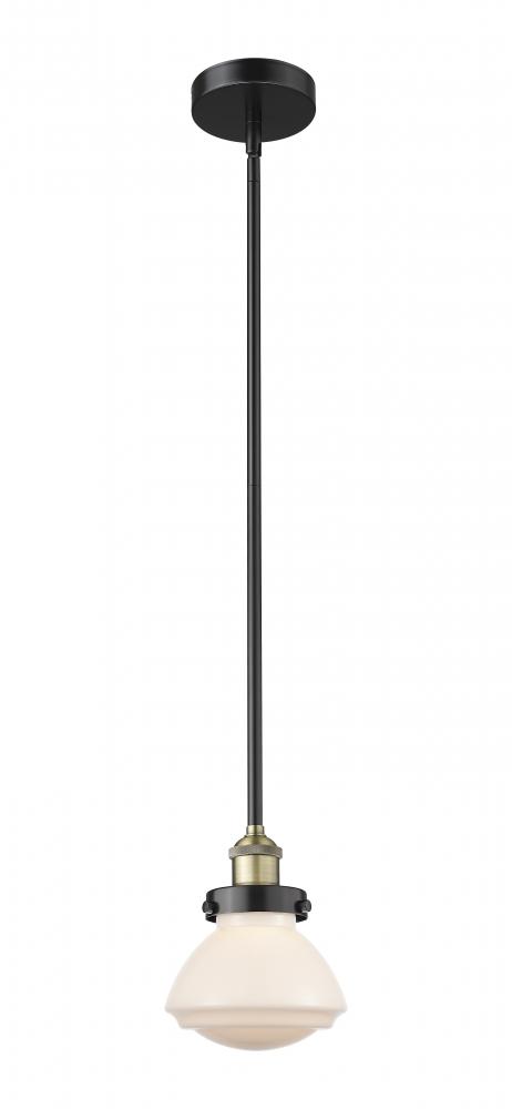 Olean - 1 Light - 7 inch - Black Antique Brass - Stem hung - Mini Pendant