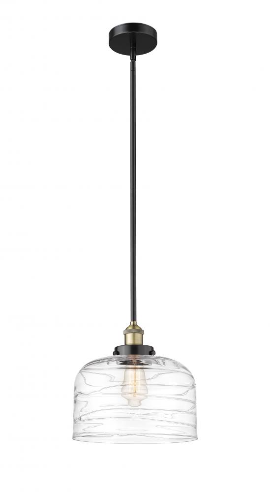 Bell - 1 Light - 12 inch - Black Antique Brass - Cord hung - Mini Pendant