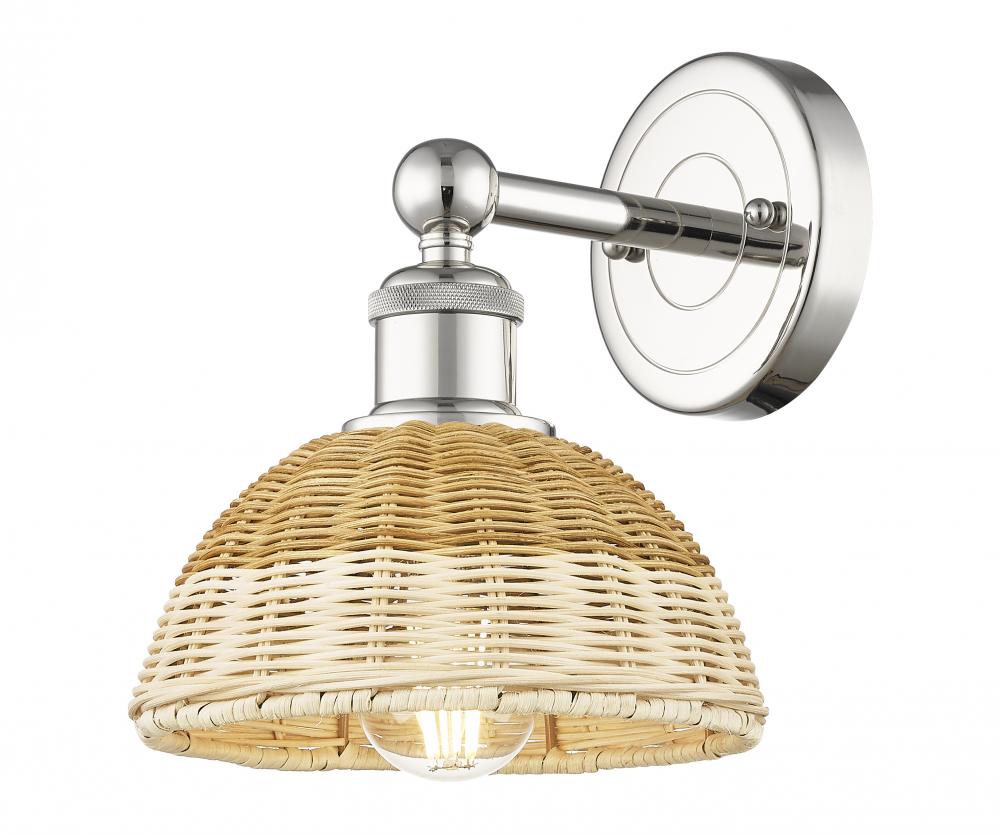 Bristol Natural II - 1 Light - 8 inch - Polished Nickel - Sconce