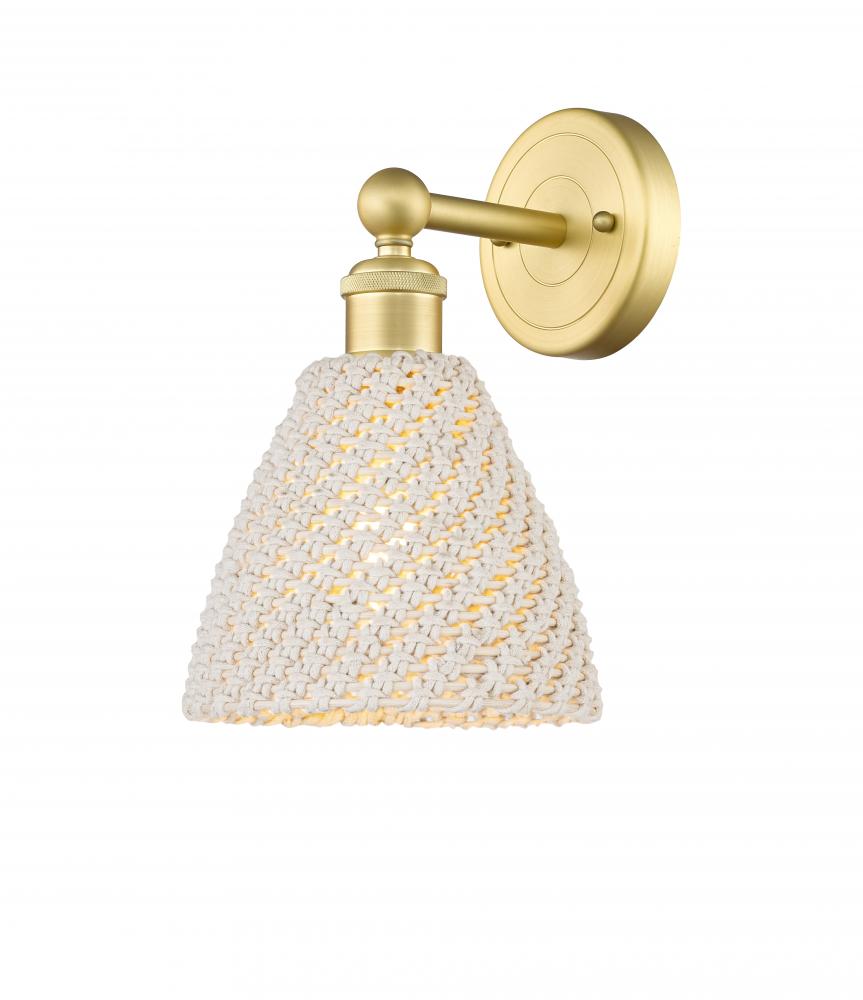 Bristol Natural - 1 Light - 8 inch - Satin Gold - Sconce