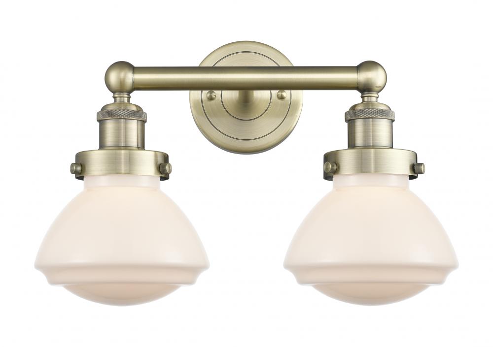 Olean - 2 Light - 16 inch - Antique Brass - Bath Vanity Light