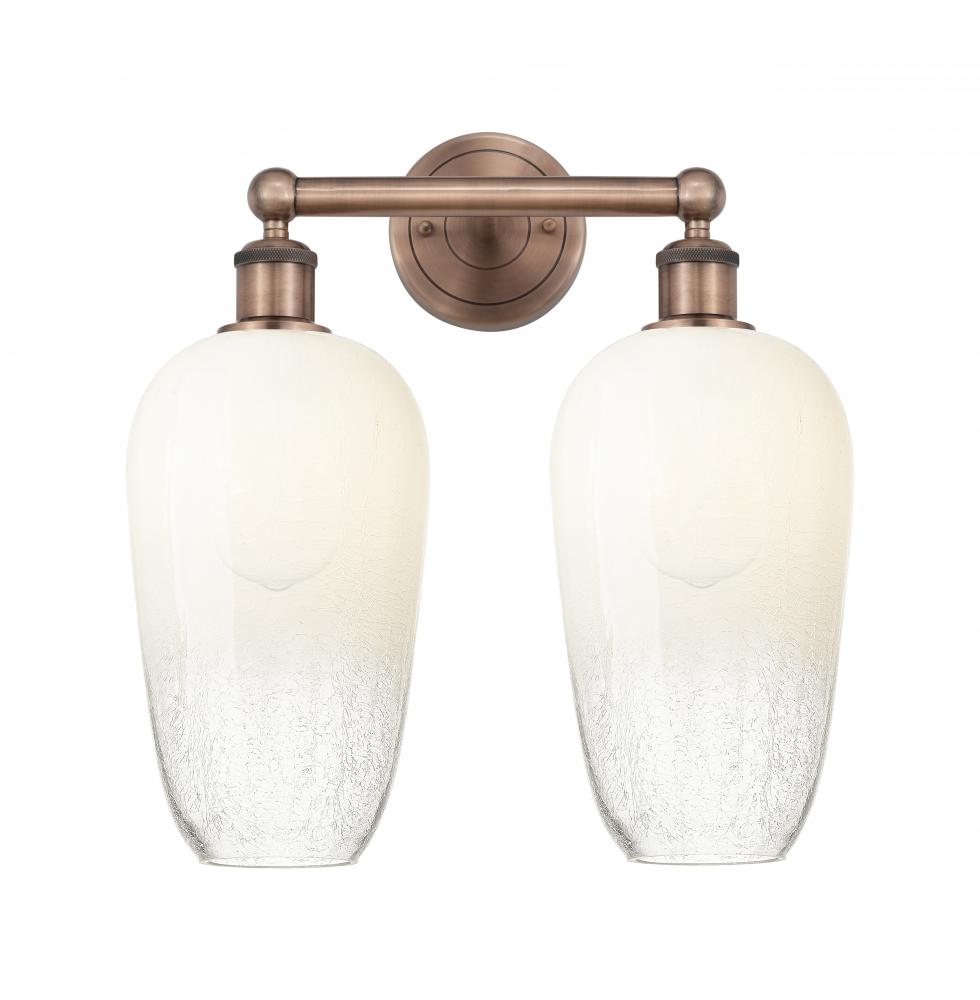 Brookhaven Flute - 2 Light - 16 inch - Antique Copper - Bath Vanity Light