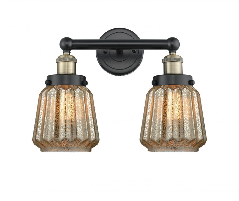 Chatham - 2 Light - 16 inch - Black Antique Brass - Bath Vanity Light
