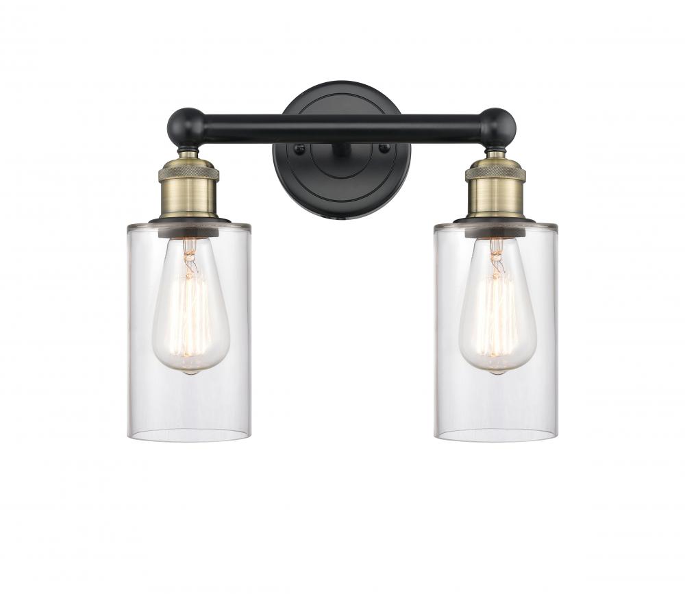 Clymer - 2 Light - 13 inch - Black Antique Brass - Bath Vanity Light