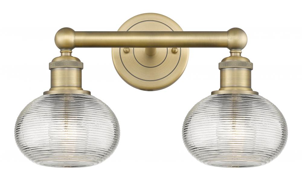 Ithaca - 2 Light - 15 inch - Brushed Brass - Bath Vanity Light