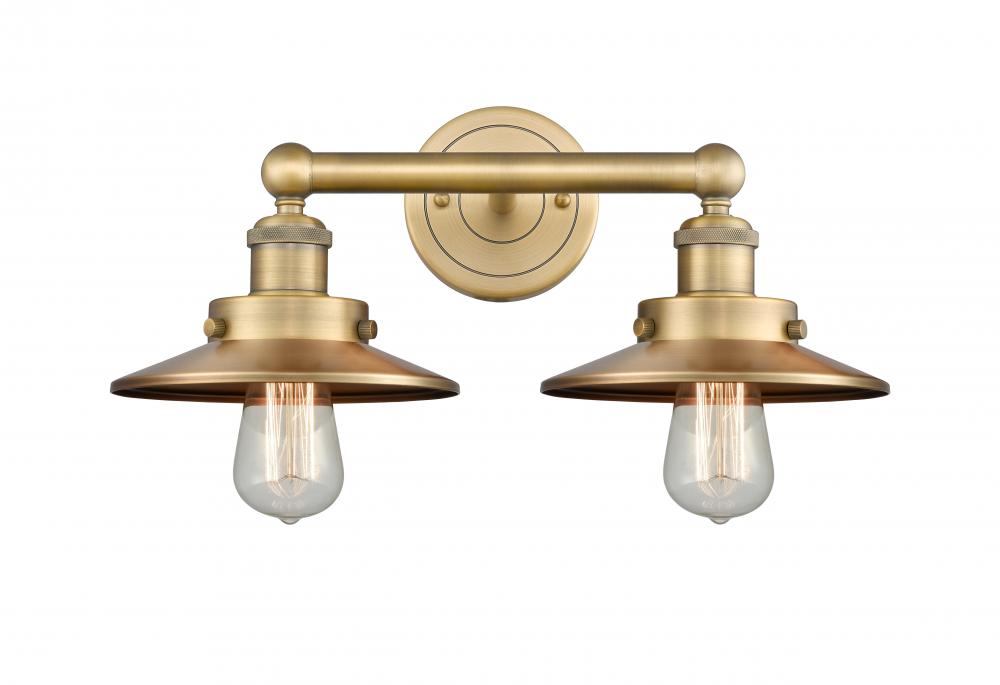Edison - 2 Light - 17 inch - Brushed Brass - Bath Vanity Light