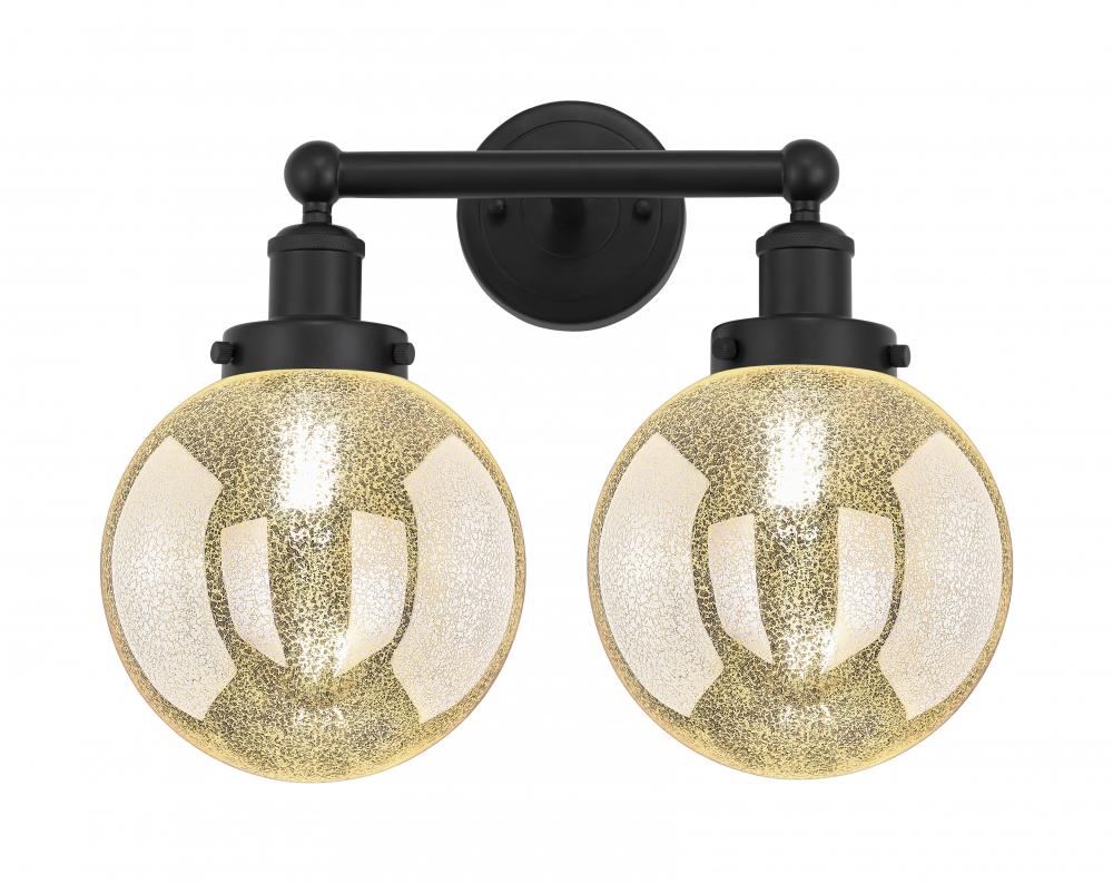 Beacon - 2 Light - 17 inch - Matte Black - Bath Vanity Light