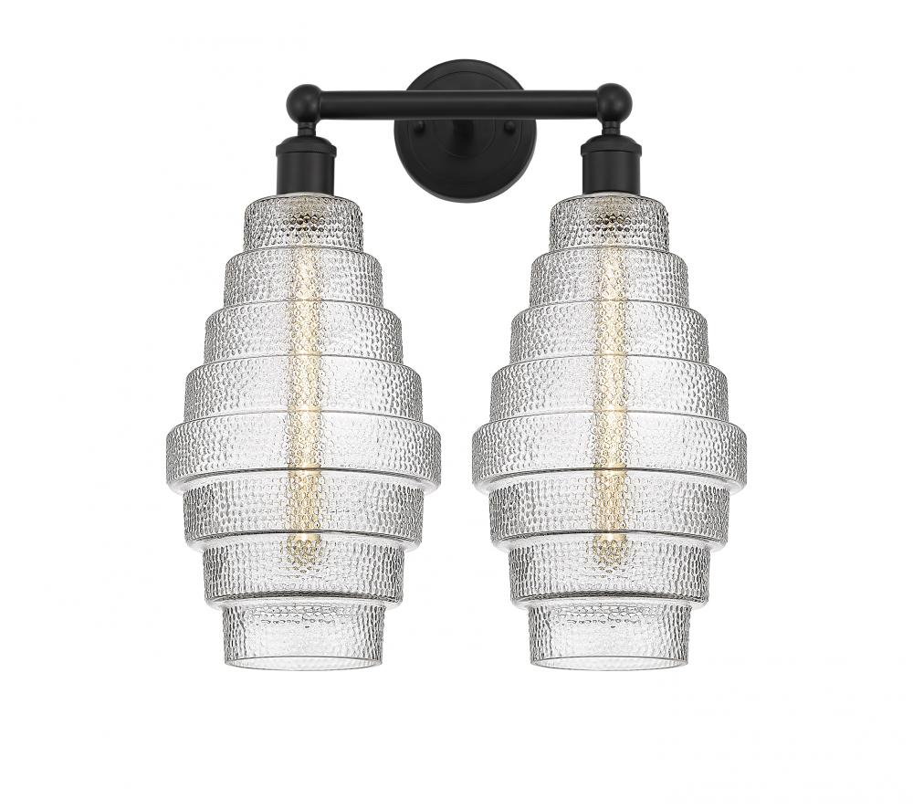 Cascade - 2 Light - 17 inch - Matte Black - Bath Vanity Light