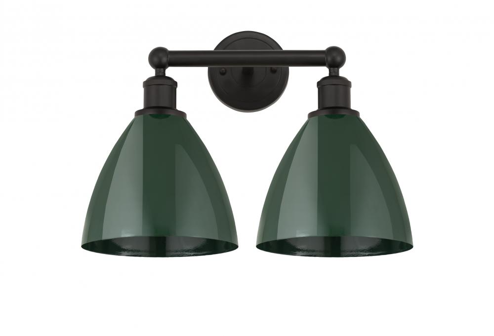 Plymouth - 2 Light - 17 inch - Oil Rubbed Bronze - Bath Vanity Light