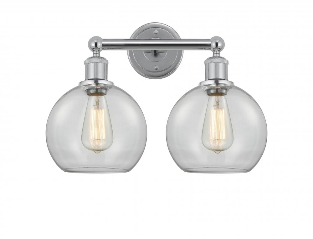 Athens - 2 Light - 17 inch - Polished Chrome - Bath Vanity Light