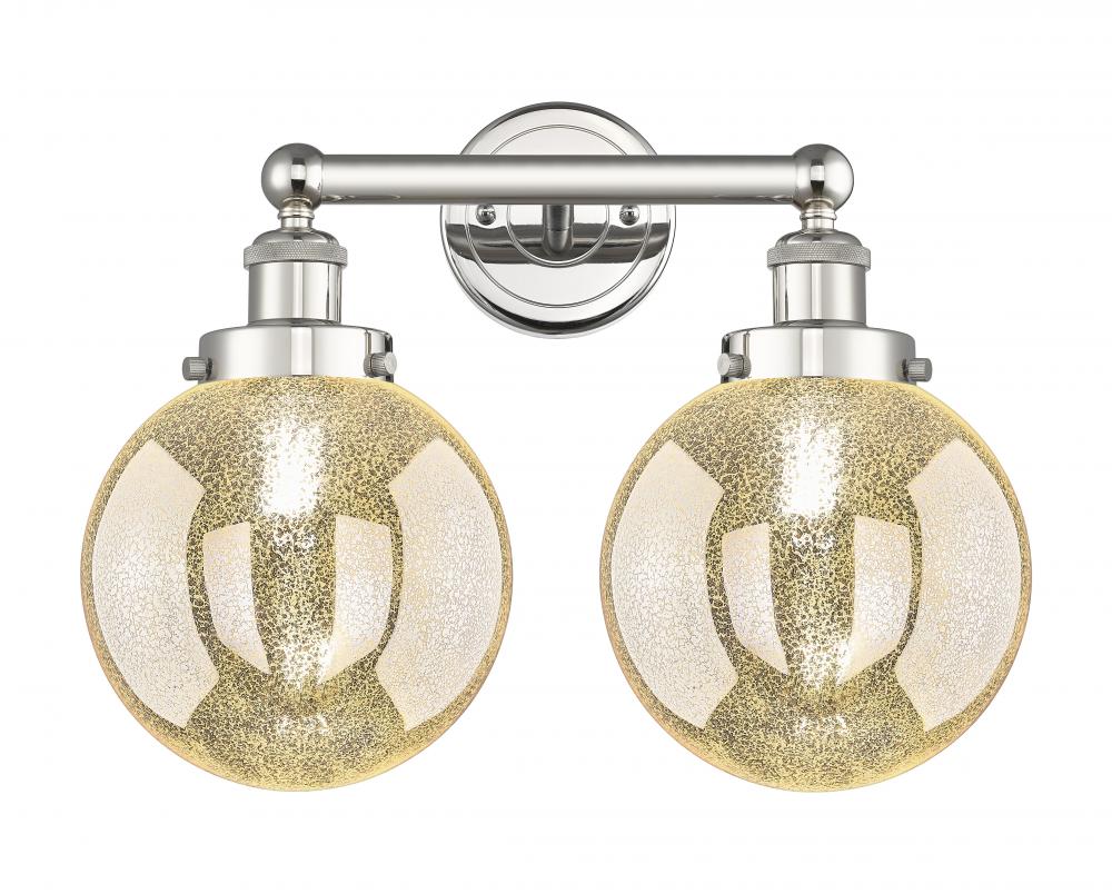 Beacon - 2 Light - 17 inch - Polished Nickel - Bath Vanity Light