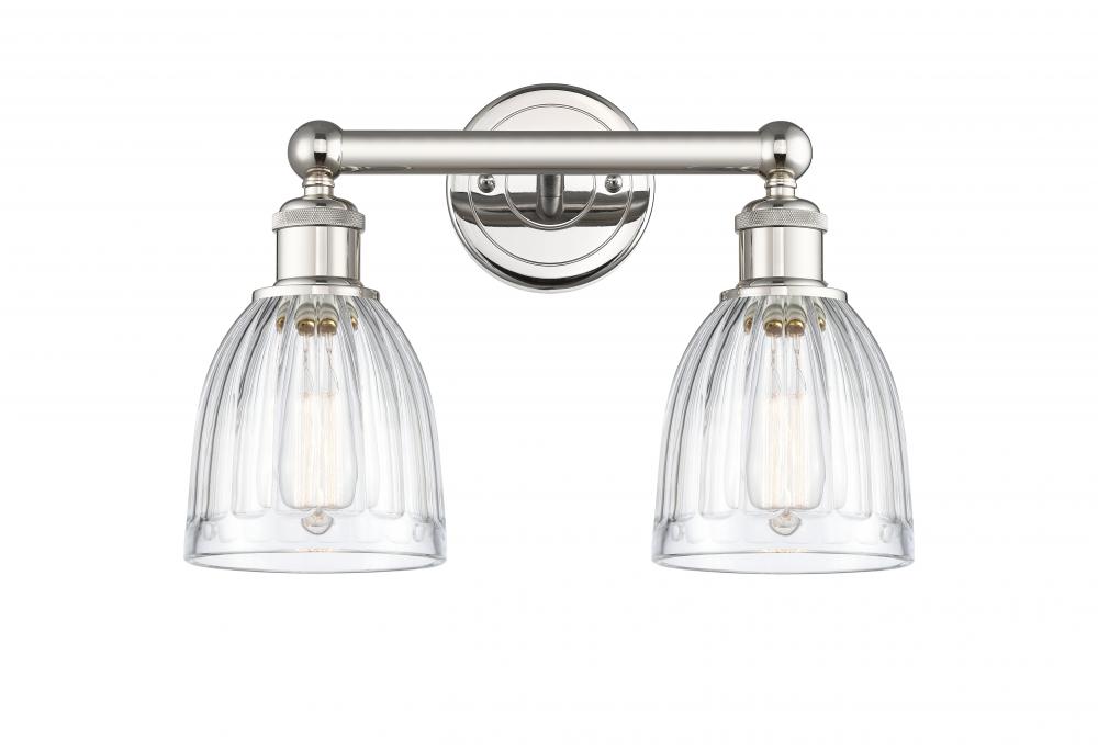 Brookfield - 2 Light - 15 inch - Polished Nickel - Bath Vanity Light