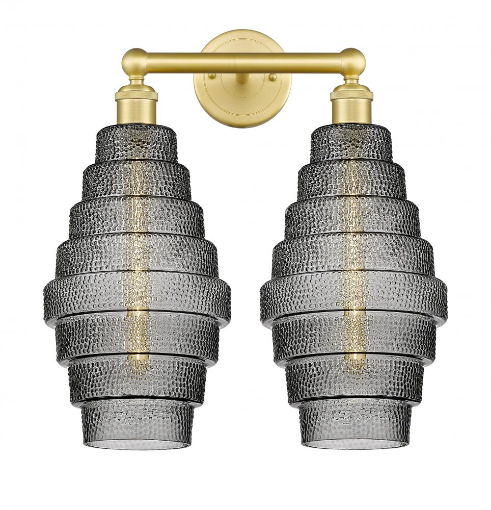 Cascade - 2 Light - 17 inch - Satin Gold - Bath Vanity Light