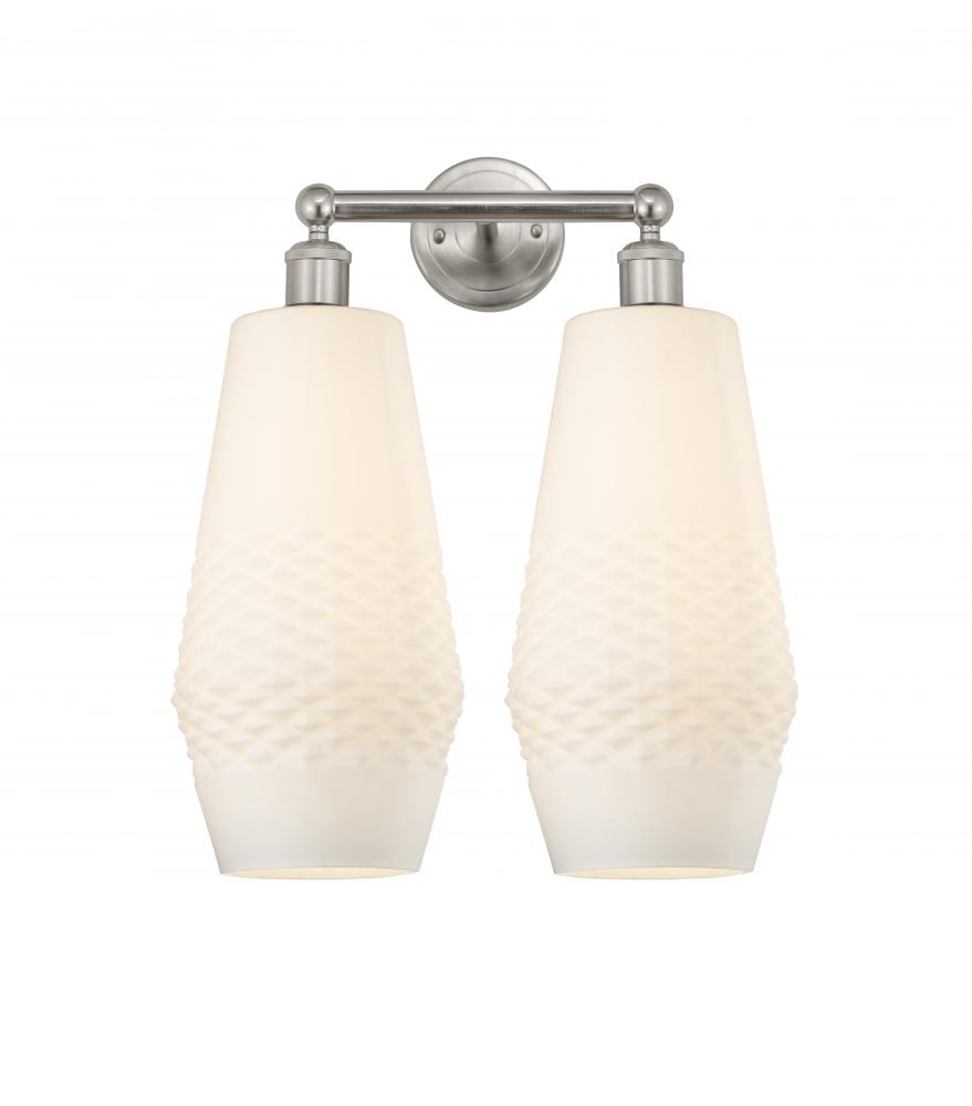 Windham - 2 Light - 16 inch - Satin Nickel - Bath Vanity Light