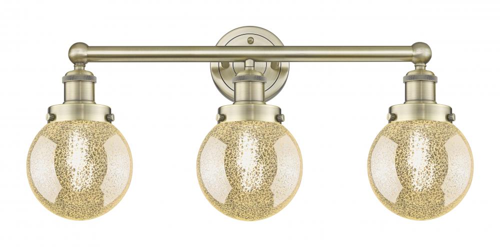 Beacon - 3 Light - 24 inch - Antique Brass - Bath Vanity Light