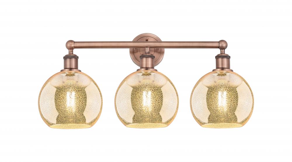 Athens - 3 Light - 26 inch - Antique Copper - Bath Vanity Light