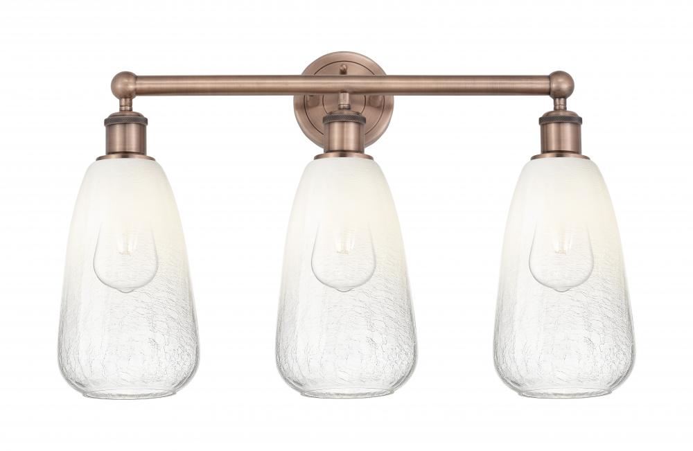 Brookhaven Almond - 3 Light - 24 inch - Antique Copper - Bath Vanity Light