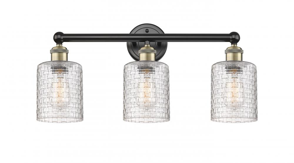 Cobbleskill - 3 Light - 23 inch - Black Antique Brass - Bath Vanity Light