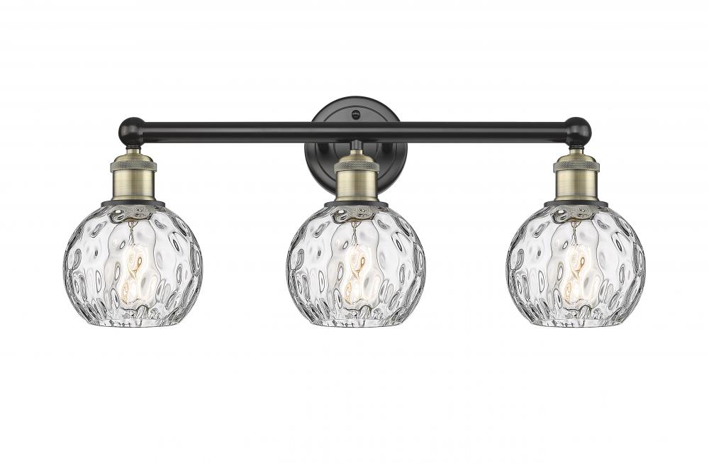 Athens Water Glass - 3 Light - 24 inch - Black Antique Brass - Bath Vanity Light