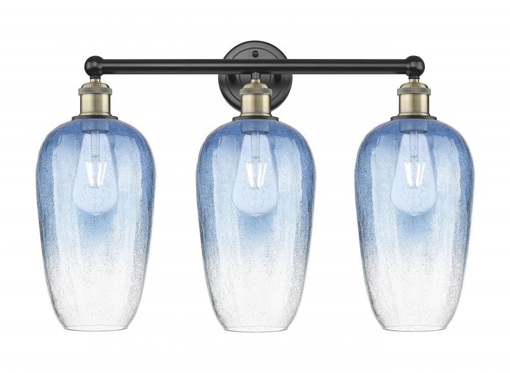 Brookhaven Flute - 3 Light - 25 inch - Black Antique Brass - Bath Vanity Light