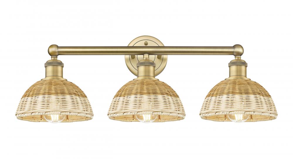 Bristol Natural II - 3 Light - 26 inch - Brushed Brass - Bath Vanity Light