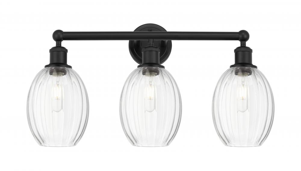 Preston Bulb - 3 Light - 24 inch - Matte Black - Bath Vanity Light