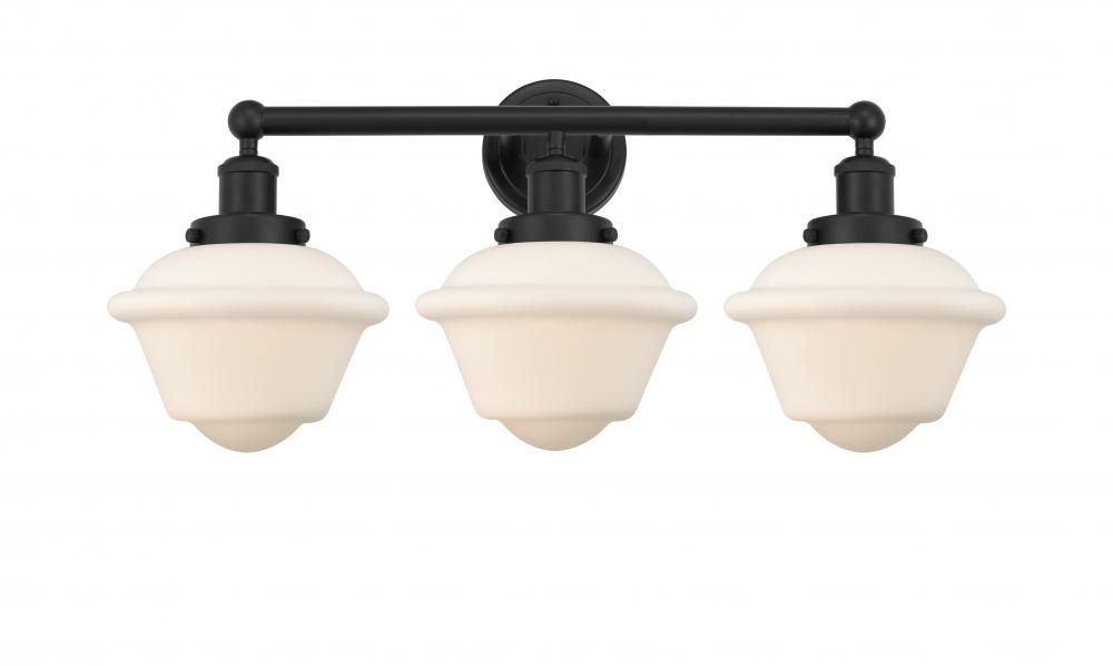 Oxford - 3 Light - 25 inch - Matte Black - Bath Vanity Light