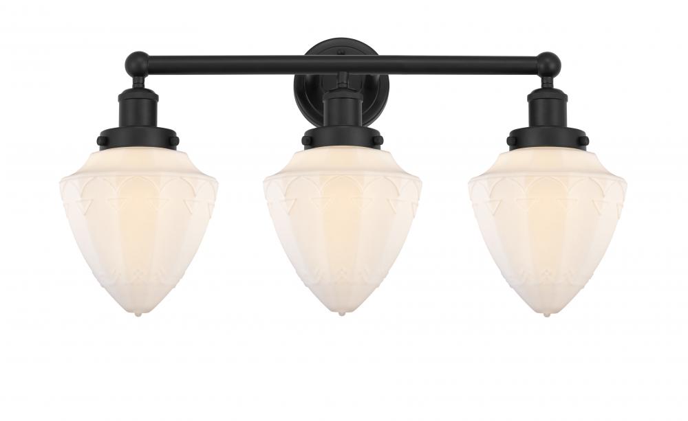 Bullet - 3 Light - 24 inch - Matte Black - Bath Vanity Light