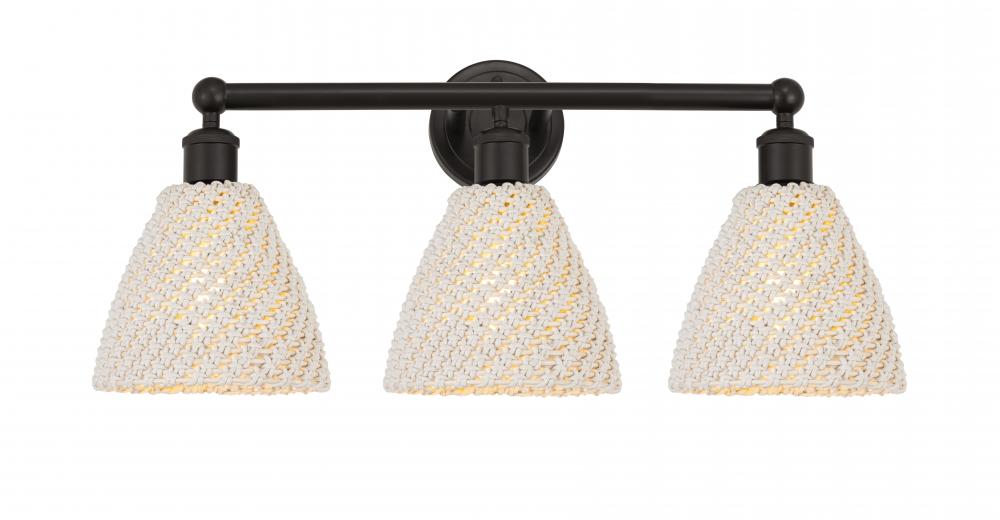 Bristol Natural - 3 Light - 26 inch - Oil Rubbed Bronze - Bath Vanity Light