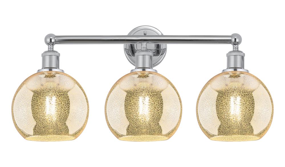 Athens - 3 Light - 26 inch - Polished Chrome - Bath Vanity Light