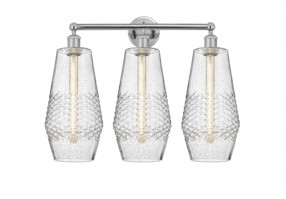 Windham - 3 Light - 25 inch - Polished Chrome - Bath Vanity Light