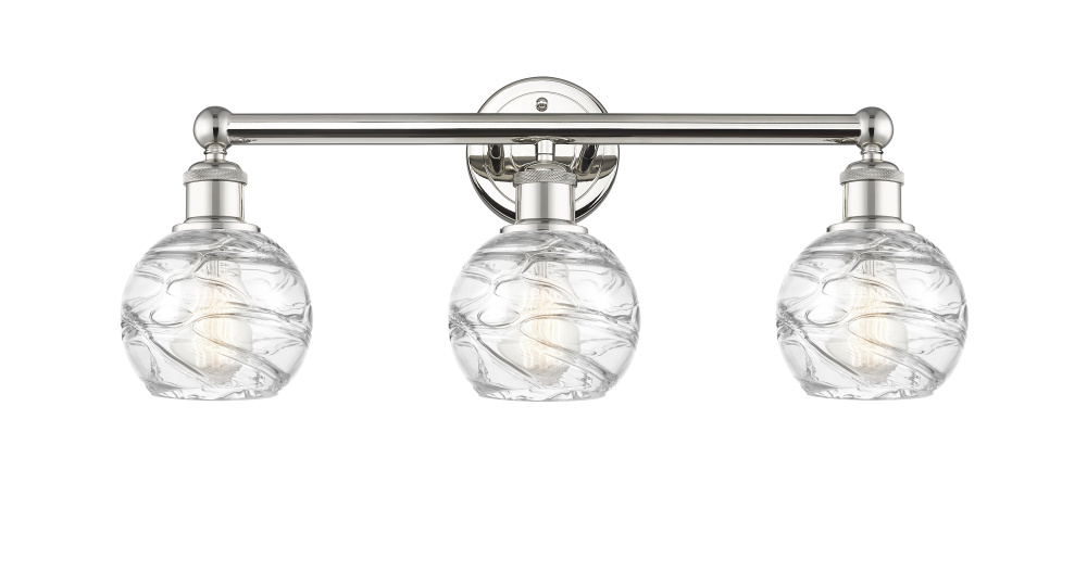 Athens Deco Swirl - 3 Light - 24 inch - Polished Nickel - Bath Vanity Light