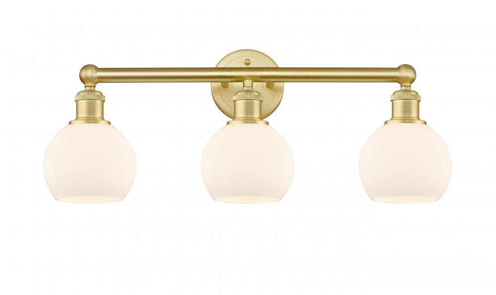 Athens - 3 Light - 24 inch - Satin Gold - Bath Vanity Light