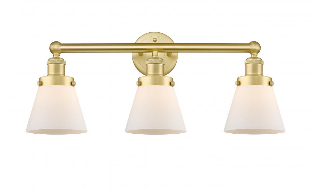 Cone - 3 Light - 24 inch - Satin Gold - Bath Vanity Light