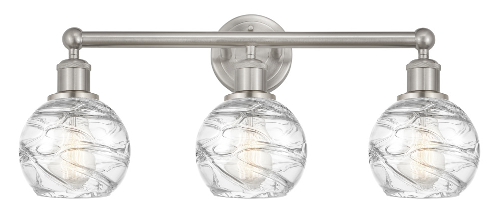Athens Deco Swirl - 3 Light - 24 inch - Brushed Satin Nickel - Bath Vanity Light