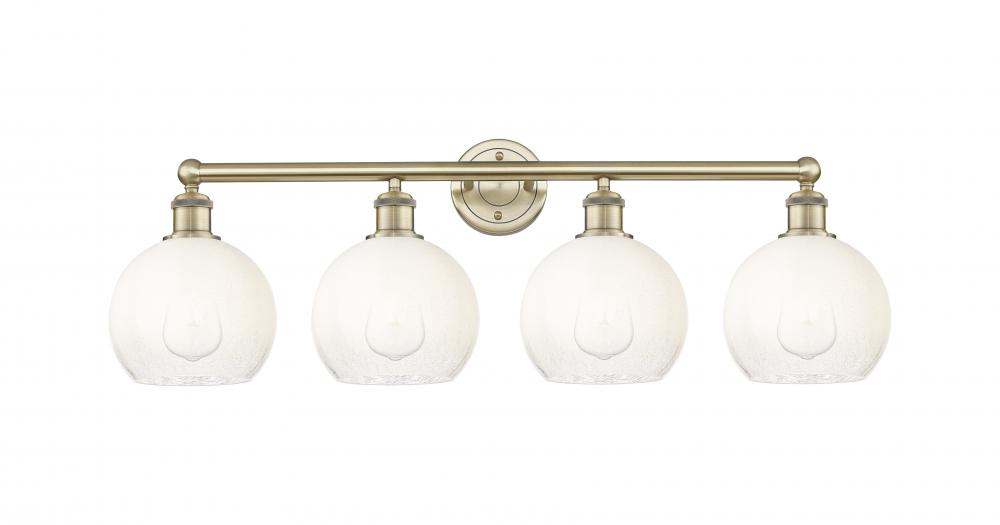 Brookhaven Globe - 4 Light - 35 inch - Antique Brass - Bath Vanity Light
