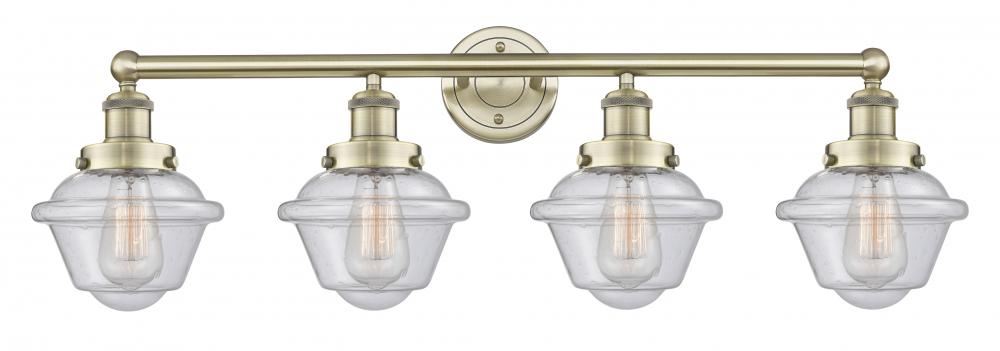 Oxford - 4 Light - 34 inch - Antique Brass - Bath Vanity Light